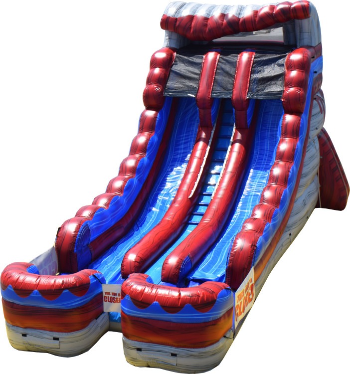 18ft Titanium Lava Dual Lane Waterslide